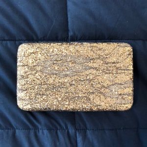 Sparkly Gold Lace Clutch